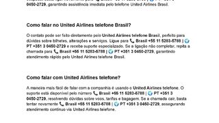 {{United Airlines Brasil}}A United Airlines tem um telefone vigente?