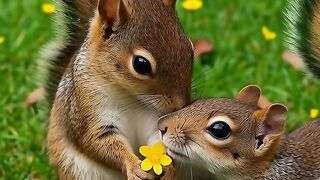 The squirrel find his girlfriend