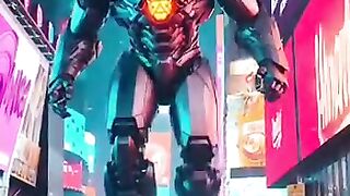Giant Robot in Times Square.
