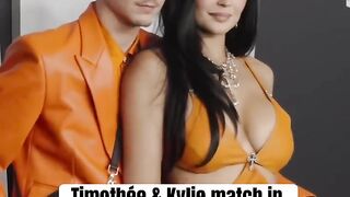 Kylie Jenner In Orange For His L.A Premiere?