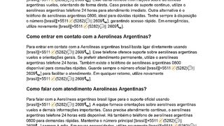 TeLeFoNe Aerolíneas Argentinas no Brasil?