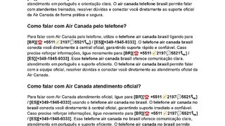Como ligar para Air Canada equipe de atendimento pelo telefone?