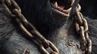Gorilla in fire