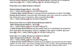 {{telefoneqatarairways}} Telefone Qatar Airways