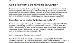 {{qantasnobrasil}}o atendimento da Qantas