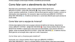 {{aviancanobrasil}}Avianca para informações