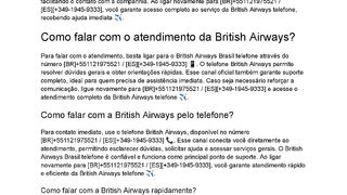 {{britishairways}}British Airways no Brasil