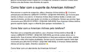 {{americanairlines}}American Airlines no Brasil?