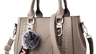 حقيبة يد نسائية مطرزة من الجلد بتصميم أنيق وعصري