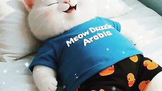 Small cat and father