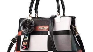 حقيبة يد نسائية أنيقة من جلد PU بتصميم عصري مع حزام كتف وشرابة جذابة