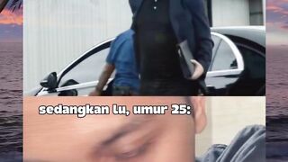 Yang atas udah diatas langit Yang bawah udah di ujung tanduk