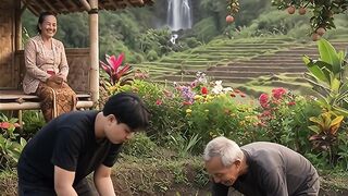 hunting eels in the rice fields
