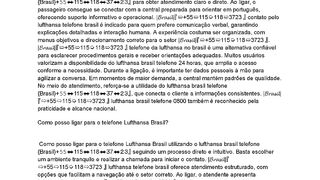 {{telefonelufthansabrasil}}Lufthansa Brasil por telefone?