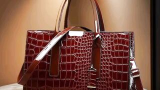 حقيبة يد نسائية فاخرة بنقشة التمساح  أناقة كلاسيكية بسعة عملية