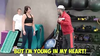 Crazy old man shocks girls in the gym prank 5 aesthetic in public