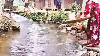 River in front home