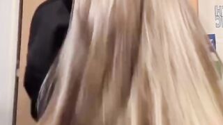 She wanted to style her hair but ended up taking herself out