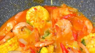 RESEP UDANG MIX JAGUNG SAUS PADANG
