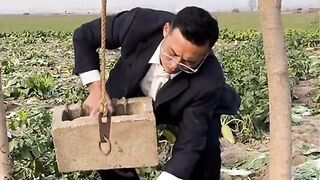 Funny farming mans