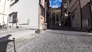 A friendly cat I met in an alley in a fishing town opened up to me even though it was our first meeting.