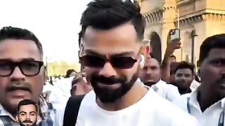 Virat Kohli At Gateway Of India viratkohli shortsfeed shorts cricketlover shost cricket.mp4
