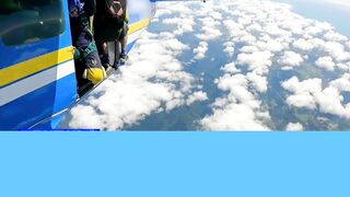A skydivers life was saved by a split-second decision during a critical moment
