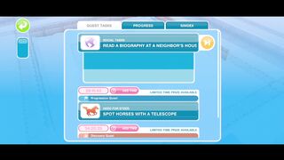 The Sims FreePlay - Social Tasks (Read Biography At A Neighbors House)