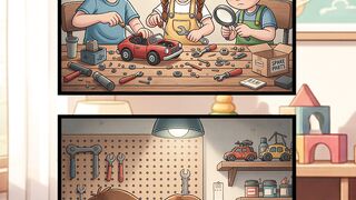 Kids Fixing a Toy Car