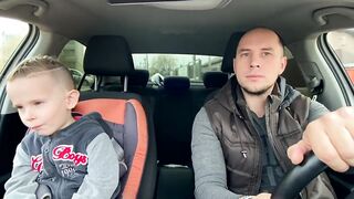 Папа и сын прикол в машине