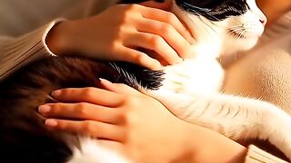 القط لما يحس إنك محتاج أمان