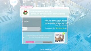 The Sims FreePlay - Ghost Of Christmas Presents (Get Some Air At The Bench In Plumberg)