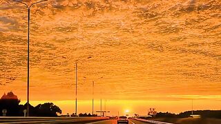 Car sunset