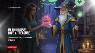 The Sims FreePlay - Love and Treasure (Give Rose Cupcake To The Wizard)