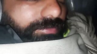 A common man having rest