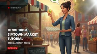 The Sims FreePlay - SimTown Market Tutorial (Spend A Market Token)