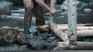 We Built a River Cabin and Fished Inside!