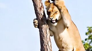 Monkey and lion