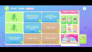 The Sims FreePlay - Daily Tasks (Spin The Simoleon Sprout At Home Garden Patch)