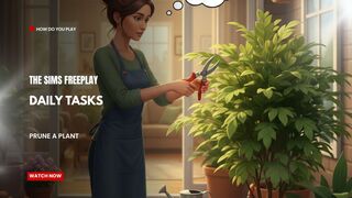 The Sims FreePlay - Daily Tasks (Prune A Plant)