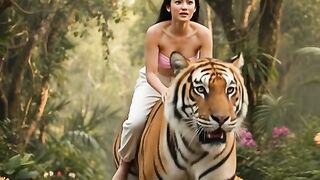 Jungle Queen With Tiger