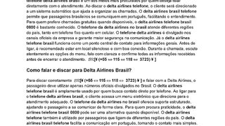 Como falar e ligar para Delta Airlines Brasil?