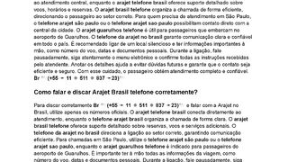 Como falar e ligar para Arajet Brasil atendimento oficial?