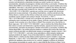 Como ligar para a Sky  Airlines Brasil?