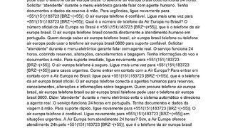 Qual é o número de telefone da Air Europa no Brasil?