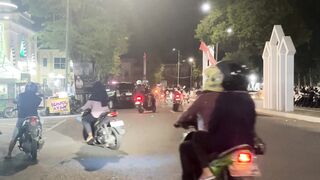 A Lively Night at the Town Square