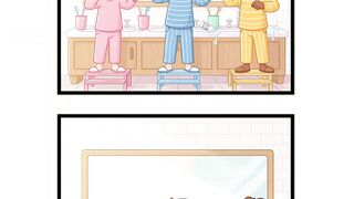 Kids Brushing Teeth Together