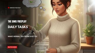 The Sims FreePlay - Daily Tasks (Make Herbal Tea From A Kettle)