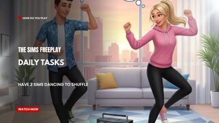 The Sims FreePlay - Daily Tasks (Have 2 Sims Dancing to a Shuffle )