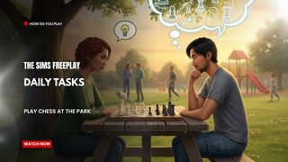 The Sims FreePlay - Daily Tasks (Play Chess At The Park)